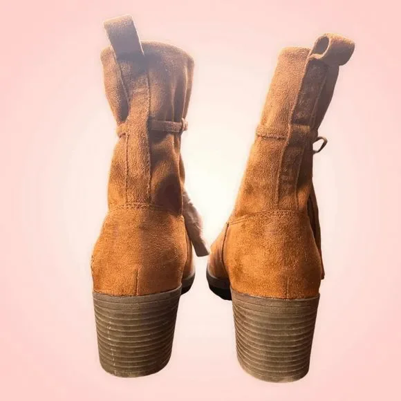 Billabong Monroe Brown Suede Booties Size 7 - Picture 3 of 9